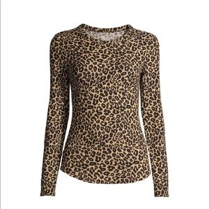 No Boundaries Long Sleeve Crew Neck Rib Tee NWT